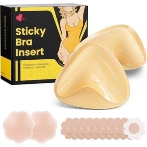 Double-Sided Sticky Bra Push Up – Beige, Small